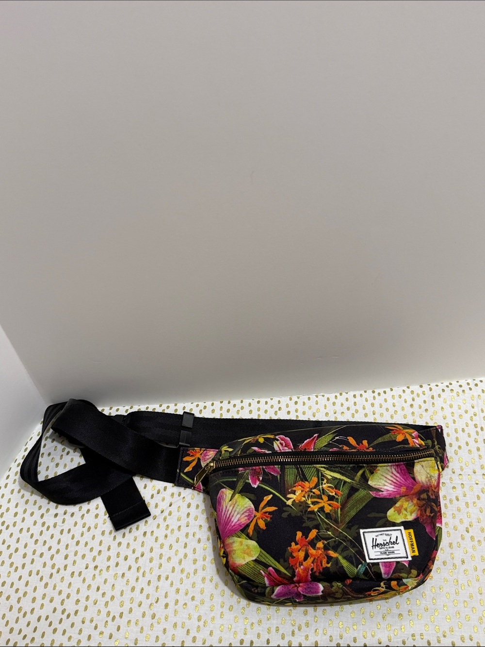 Herschel Supply Company Black Floral Belt Bag